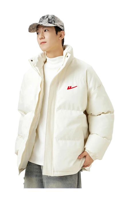 WARRIOR Puffer Jackets Unisex Stand Collar Thickened  vjsneaker.com