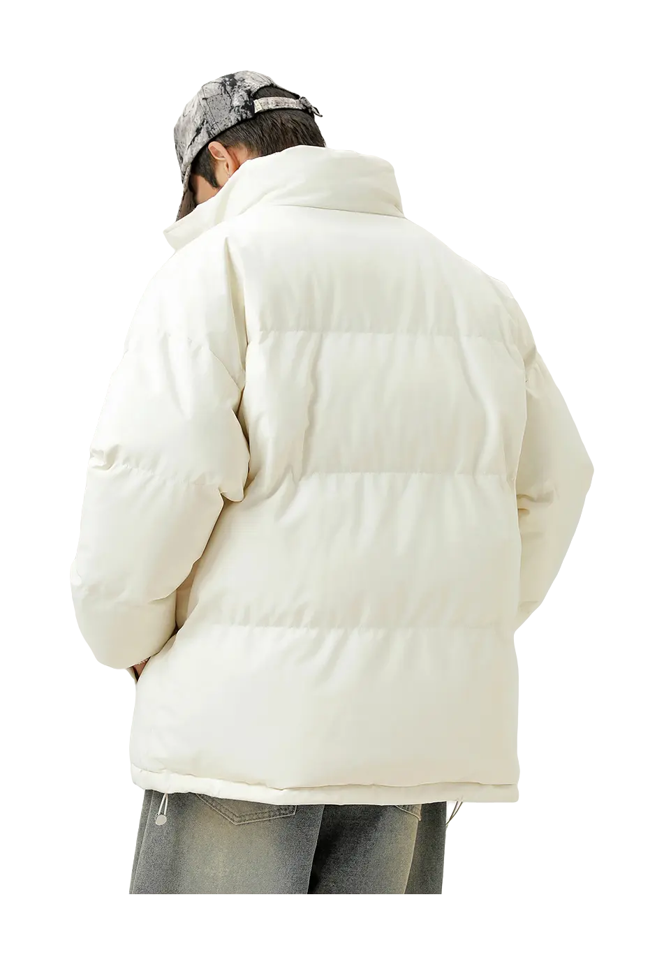 WARRIOR Puffer Jackets Unisex Stand Collar Thickened  vjsneaker.com