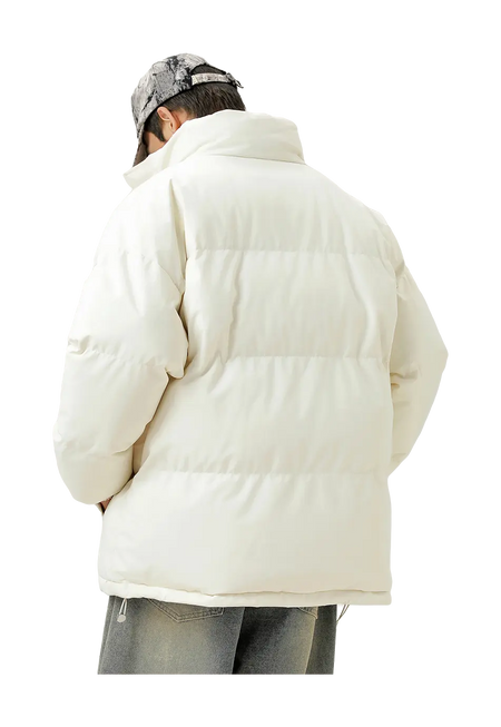 WARRIOR Puffer Jackets Unisex Stand Collar Thickened  vjsneaker.com