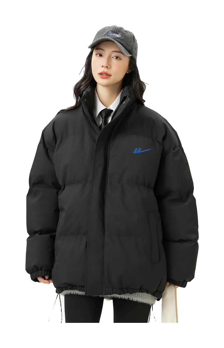 WARRIOR Puffer Jackets Unisex Stand Collar Thickened  vjsneaker.com