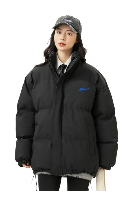 WARRIOR Puffer Jackets Unisex Stand Collar Thickened  vjsneaker.com