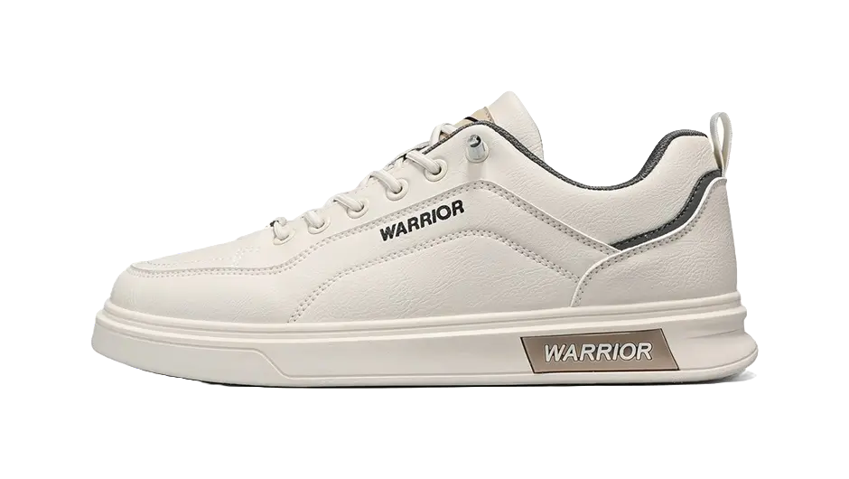 WARRIOR Skateboard Shoes Men's Low top White/Beige/Black Brown 
