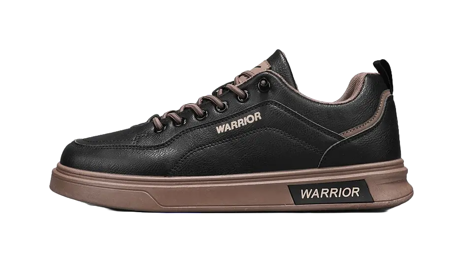 WARRIOR Skateboard Shoes Men's Low top White/Beige/Black Brown 