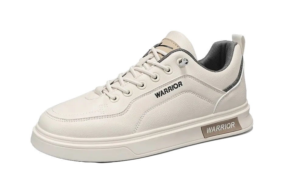 WARRIOR Skateboard Shoes Men's Low top White/Beige/Black Brown 