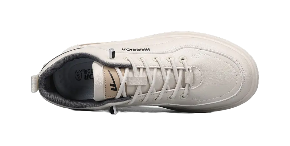 WARRIOR Skateboard Shoes Men's Low top White/Beige/Black Brown 
