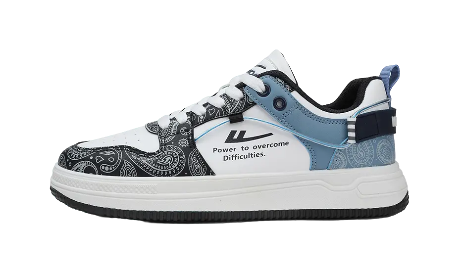 WARRIOR Skateboard Shoes Unisex High top Dark Blue/Light Blue 