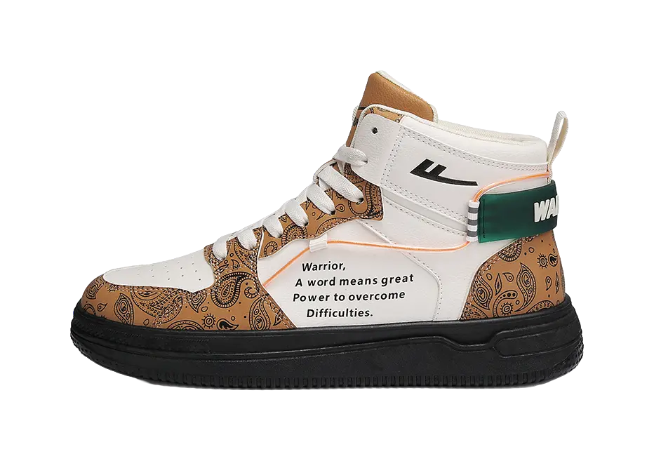 WARRIOR Skateboard Shoes Unisex High top Dark Blue/Light Blue 