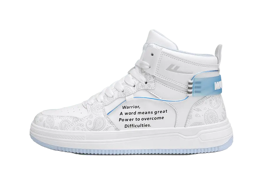 WARRIOR Skateboard Shoes Unisex High top Gray/Blue 