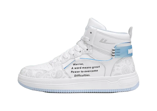 WARRIOR Skateboard Shoes Unisex High top Gray/Blue 