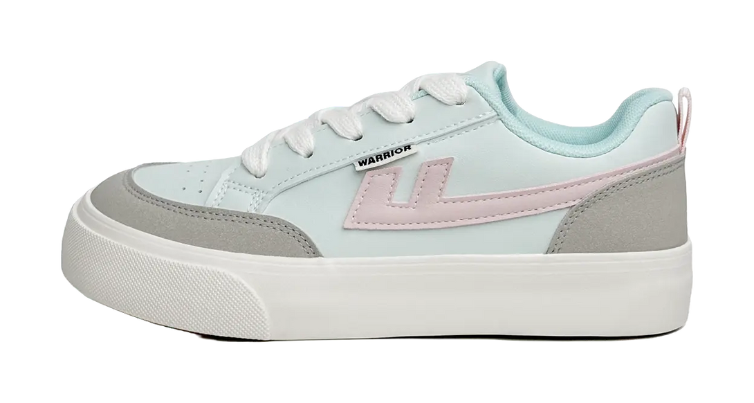 WARRIOR Skateboard Shoes Women's Low top Blue Gray Pink 