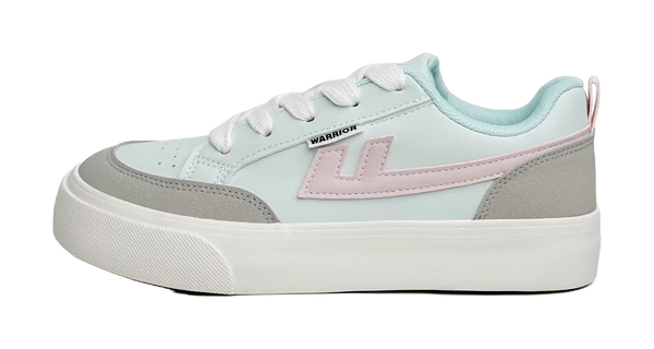 WARRIOR Skateboard Shoes Women's Low top Blue Gray Pink 