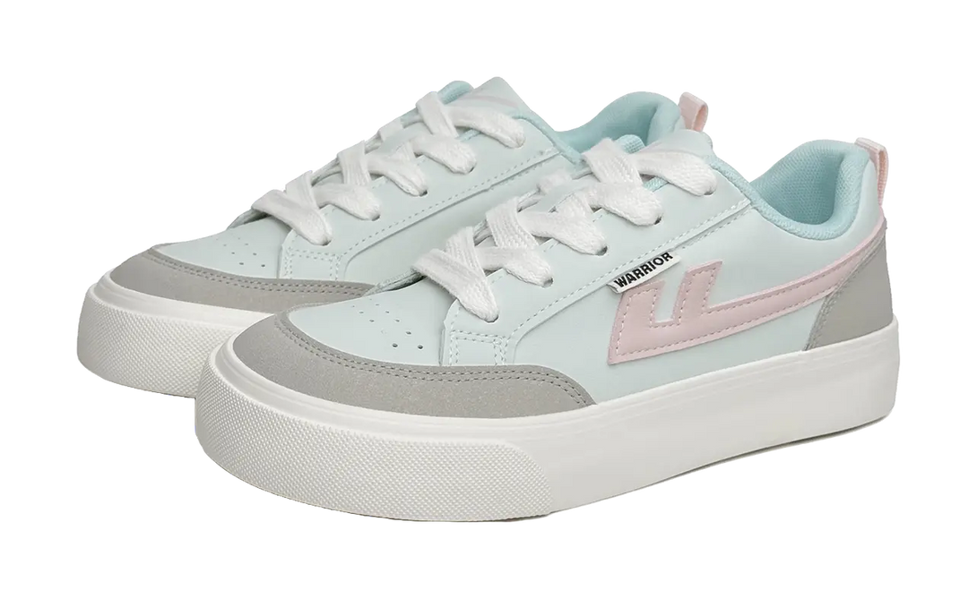 WARRIOR Skateboard Shoes Women's Low top Blue Gray Pink 