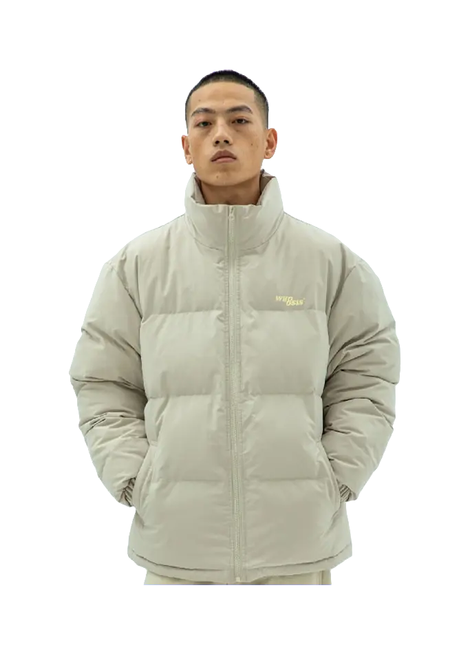WHOOSIS Puffer Jackets Unisex Stand Collar Moderate Padded Puffer Jacket  vjsneaker.com