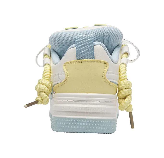 Warrior Abrasion Resistant Breathable Height Increasing Low top Skateboard Shoes Women's Beige Blue Yellow 