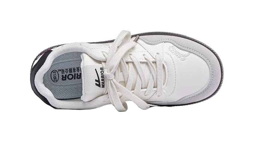 Warrior Abrasion Resistant Breathable Low Top Skateboard Shoes Women's Beige Gray Black 