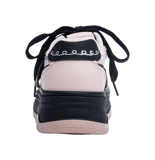 Warrior Abrasion Resistant Breathable Low top Skateboard Shoes Women's Black Pink 