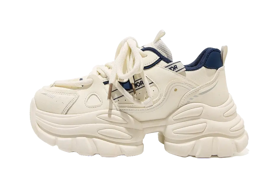 Warrior Abrasion Resistant Height Increasing Low top Chunky Sneakers Women's  VJSNEAKER