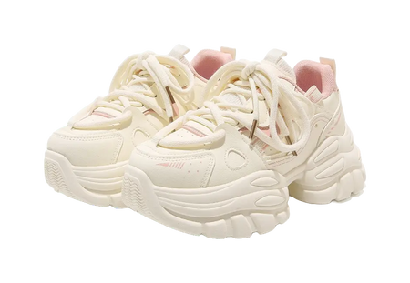 Warrior Abrasion Resistant Height Increasing Low top Chunky Sneakers Women's  VJSNEAKER