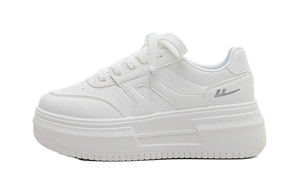Warrior Abrasion Resistant Height Increasing Low top Skateboard Shoes Women's White 