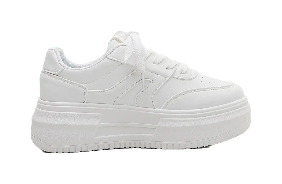 Warrior Abrasion Resistant Height Increasing Low top Skateboard Shoes Women's White 