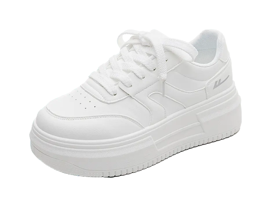 Warrior Abrasion Resistant Height Increasing Low top Skateboard Shoes Women's White 