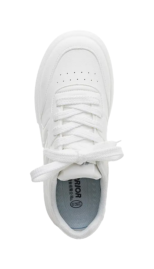 Warrior Abrasion Resistant Height Increasing Low top Skateboard Shoes Women's White 