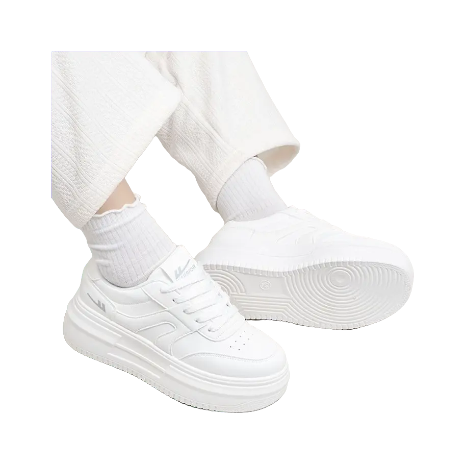 Warrior Abrasion Resistant Height Increasing Low top Skateboard Shoes Women's White 
