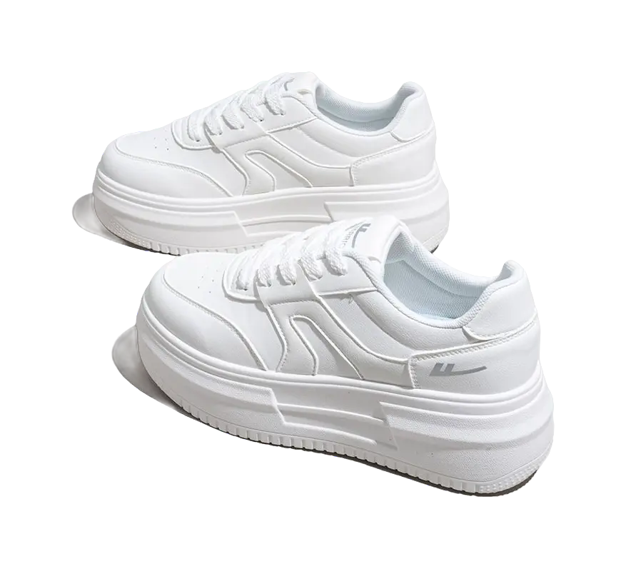 Warrior Abrasion Resistant Height Increasing Low top Skateboard Shoes Women's White 
