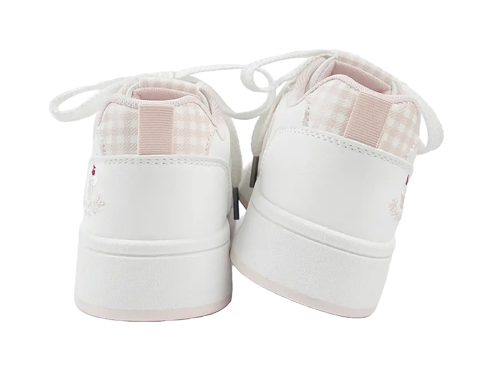 Warrior Abrasion Resistant Lightweight Height Increasing Low Top Skateboard Shoes Women's White Pink 