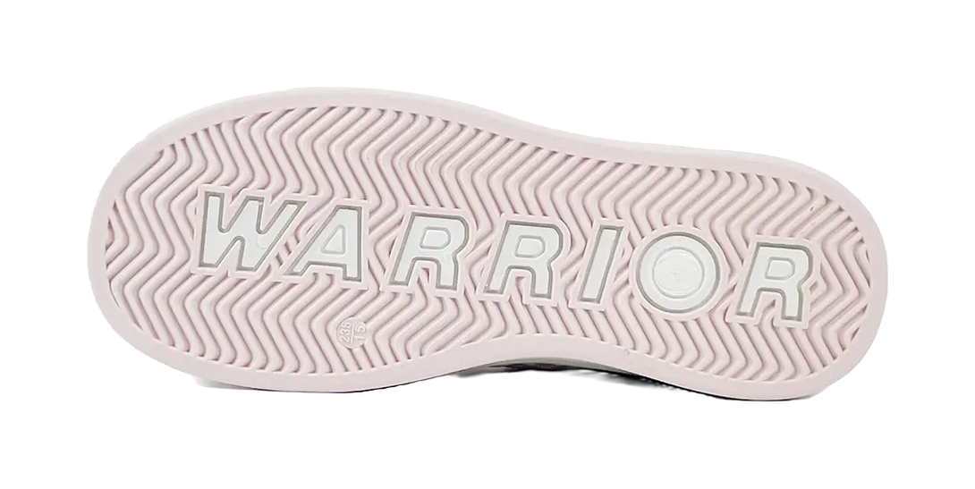 Warrior Abrasion Resistant Lightweight Height Increasing Low Top Skateboard Shoes Women's White Pink 