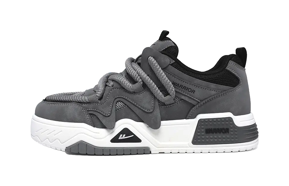 Warrior Abrasion Resistant Lightweight Height Increasing Low top Skateboard Shoes Unisex 