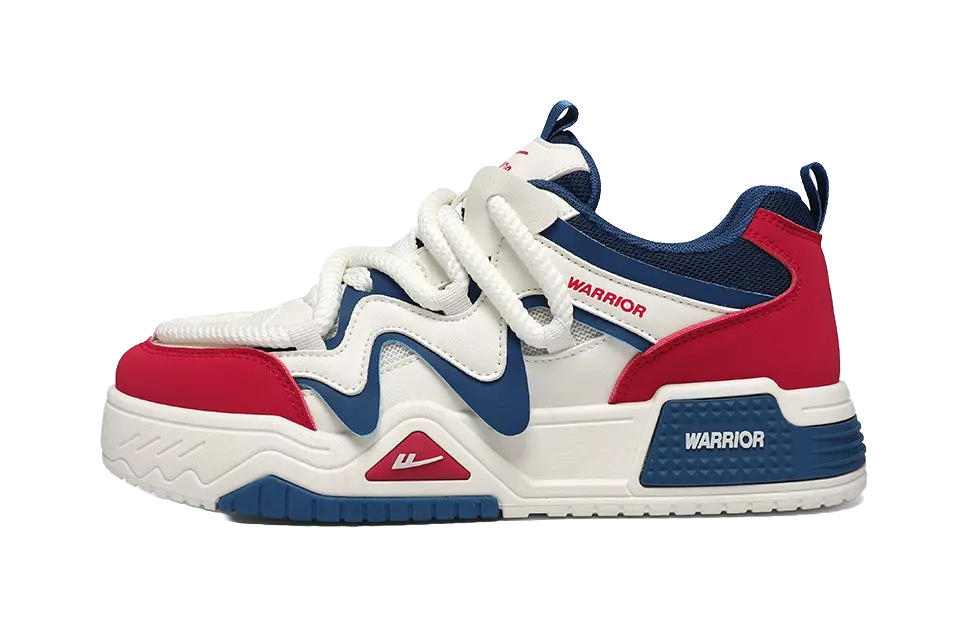 Warrior Abrasion Resistant Lightweight Height Increasing Low top Skateboard Shoes Unisex 