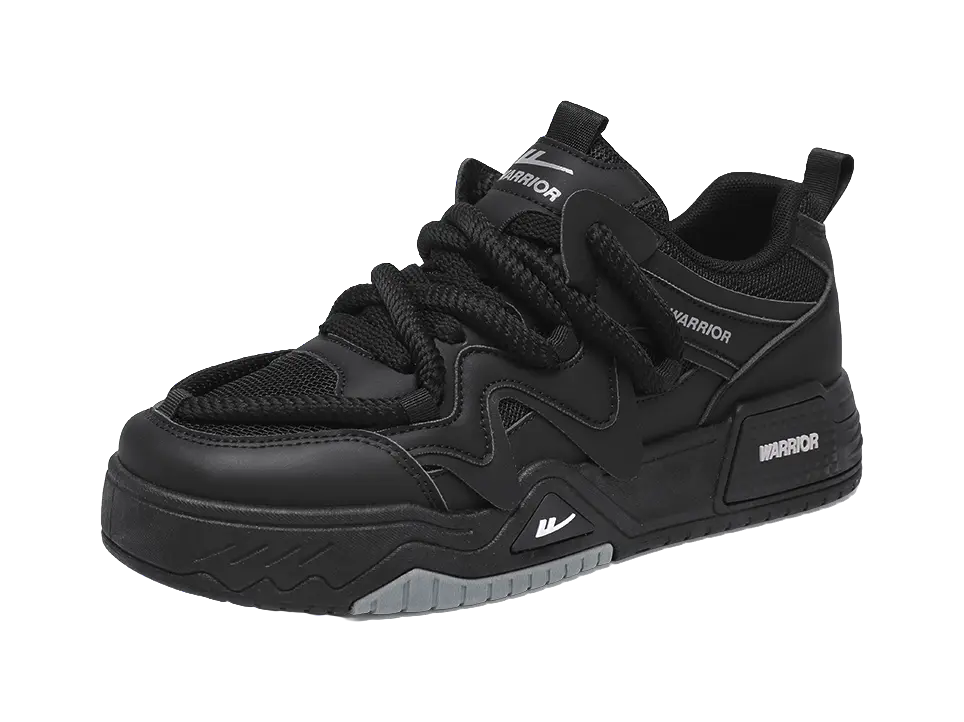 Warrior Abrasion Resistant Lightweight Height Increasing Low top Skateboard Shoes Unisex 
