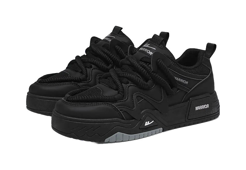 Warrior Abrasion Resistant Lightweight Height Increasing Low top Skateboard Shoes Unisex 