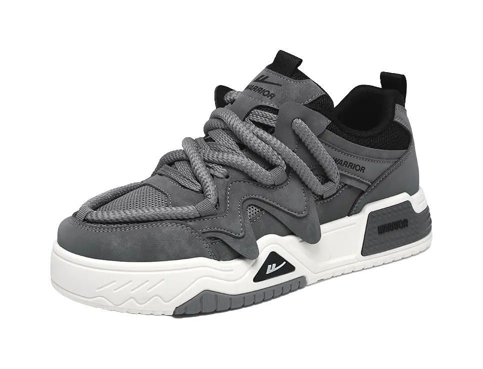 Warrior Abrasion Resistant Lightweight Height Increasing Low top Skateboard Shoes Unisex 