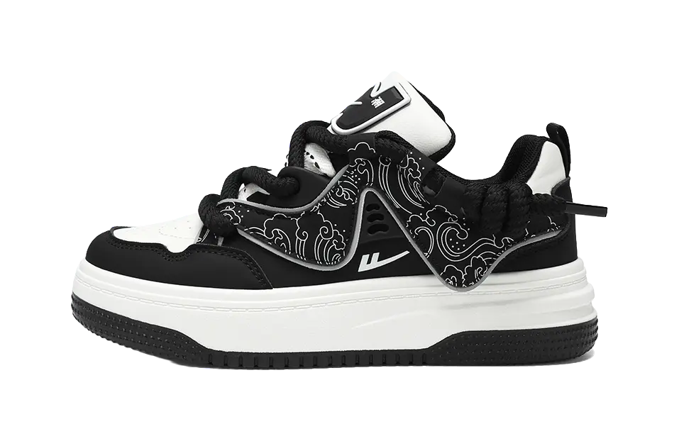 Warrior Abrasion Resistant Lightweight Height Increasing Low top Skateboard Shoes Unisex 