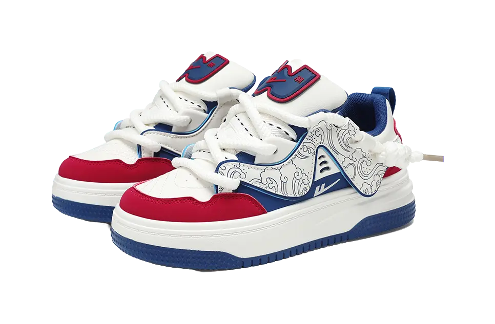 Warrior Abrasion Resistant Lightweight Height Increasing Low top Skateboard Shoes Unisex 