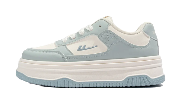 Warrior Abrasion Resistant, Lightweight, And Breathable Low Top Skateboard Shoes Women's Light Blue Beige 