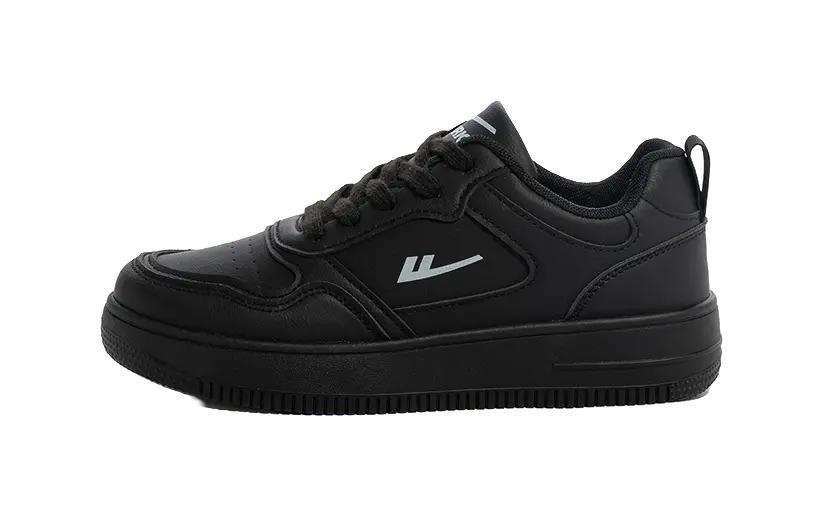 Warrior Abrasion Resistant, Lightweight, And Breathable Low top Skateboard Shoes Unisex Black 