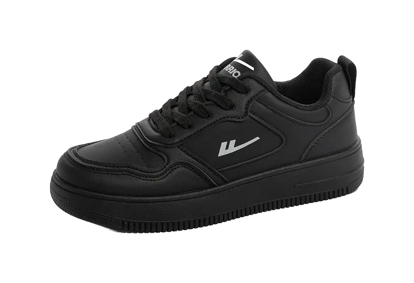 Warrior Abrasion Resistant, Lightweight, And Breathable Low top Skateboard Shoes Unisex Black 