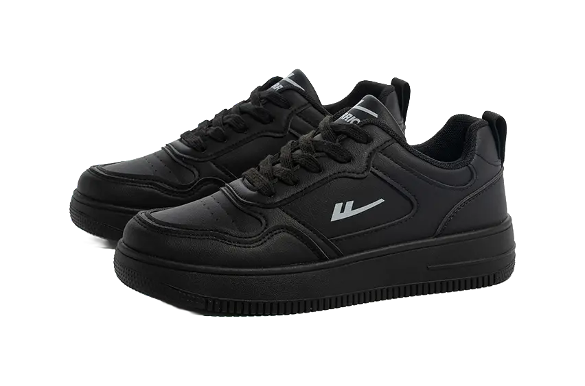 Warrior Abrasion Resistant, Lightweight, And Breathable Low top Skateboard Shoes Unisex Black 