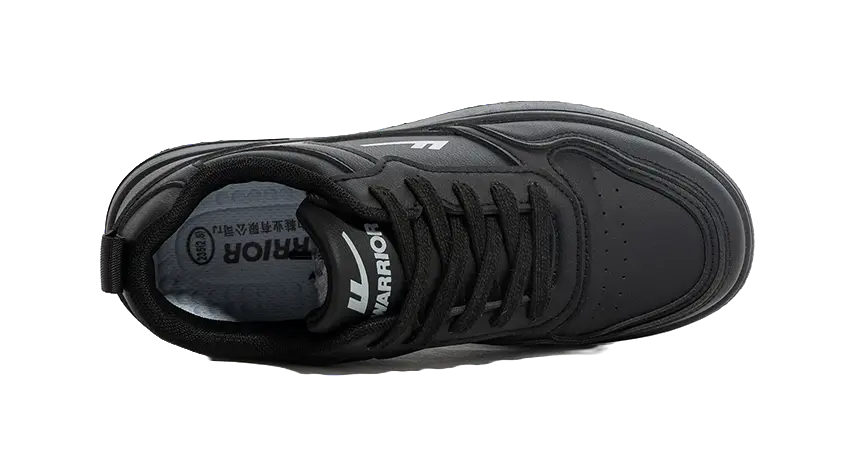 Warrior Abrasion Resistant, Lightweight, And Breathable Low top Skateboard Shoes Unisex Black 