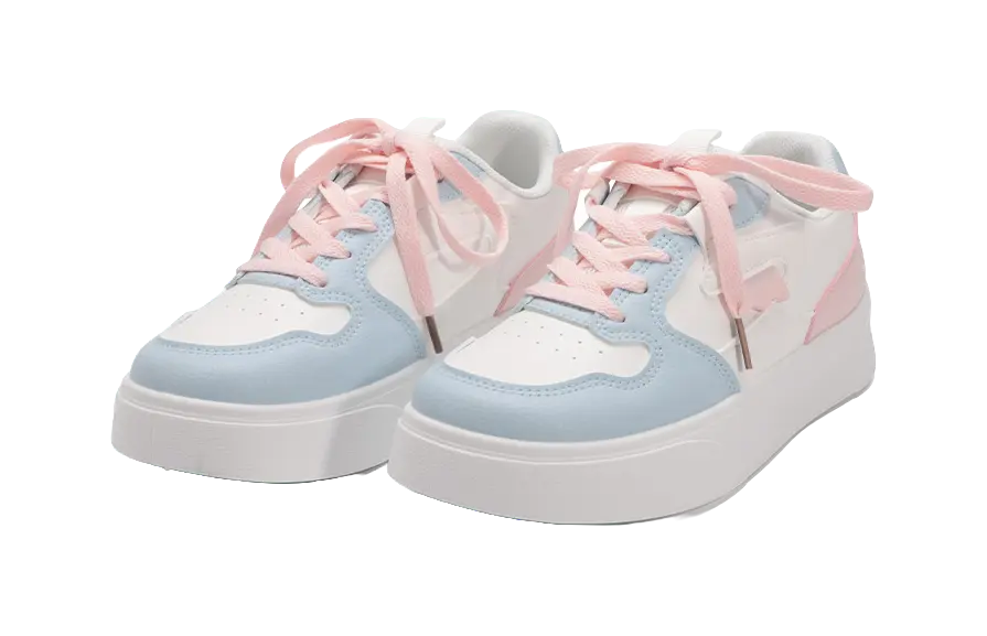 Warrior Abrasion Resistant, Lightweight, And Breathable Low top Skateboard Shoes Women's White Blue Pink 