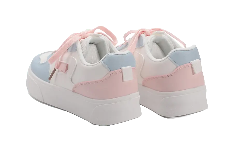 Warrior Abrasion Resistant, Lightweight, And Breathable Low top Skateboard Shoes Women's White Blue Pink 
