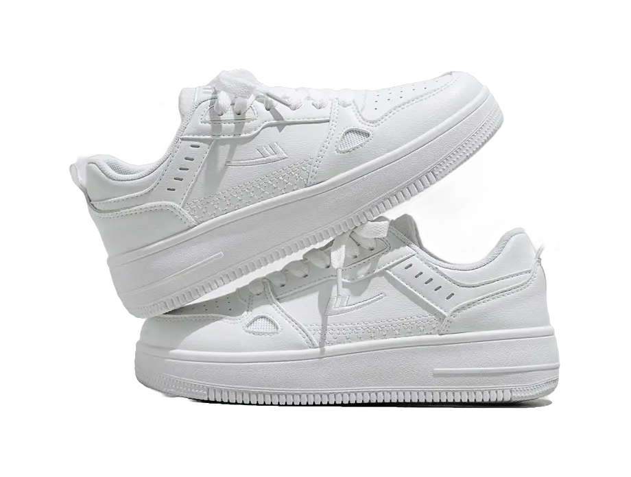 Warrior Air Force 1 Shiro Shoes, Students Selected Lightweight And Breathable Low top Skateboard Shoes Unisex White 