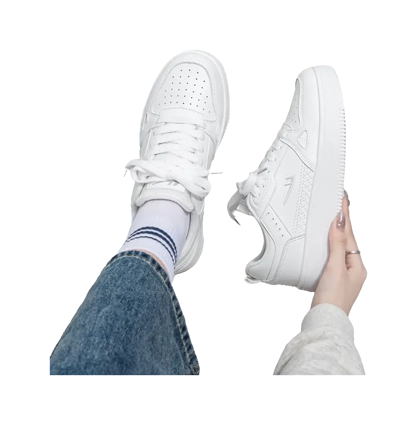 Warrior Air Force 1 Shiro Shoes, Students Selected Lightweight And Breathable Low top Skateboard Shoes Unisex White 