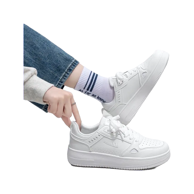 Warrior Air Force 1 Shiro Shoes, Students Selected Lightweight And Breathable Low top Skateboard Shoes Unisex White 