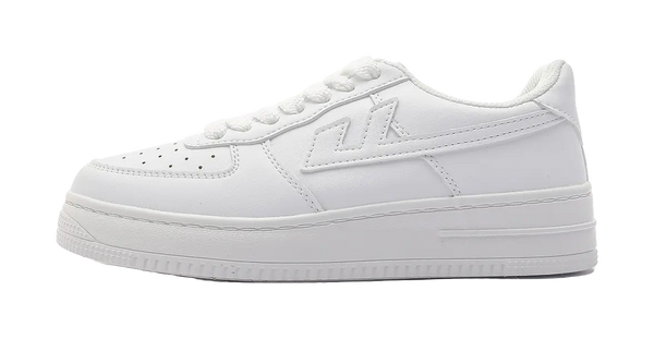 Warrior Air Force 1 White Sneakers Wear-Resistant Lightweight Height Increasing Low-Top Skateboard Shoes Unisex White 