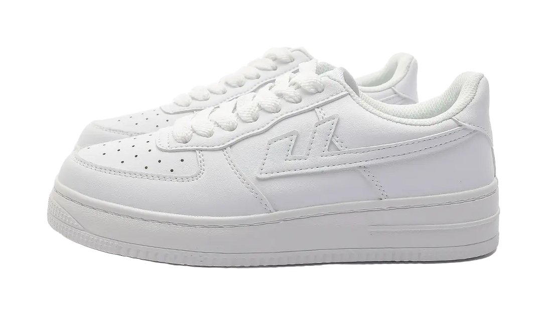 Warrior Air Force 1 White Sneakers Wear-Resistant Lightweight Height Increasing Low-Top Skateboard Shoes Unisex White 