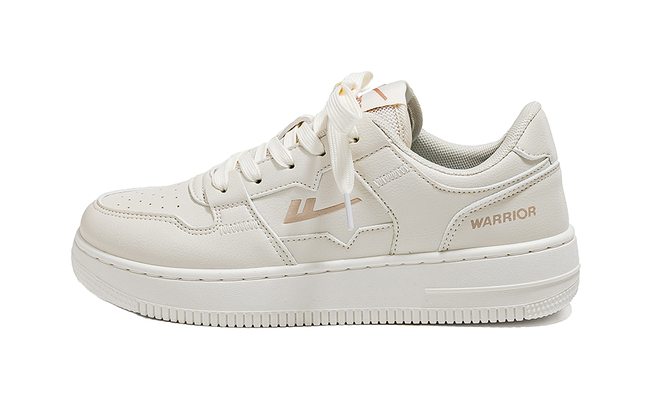 Warrior Anti-Slip Wear-Resistant Low-Top Casual Shoes Unisex Beige 